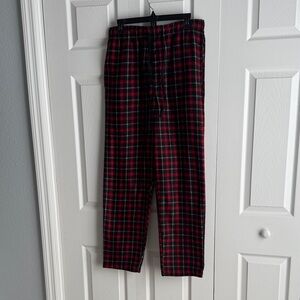Fruit of the Loom Men's Plaid Flannel Lounge Pants- Red and Black Check.